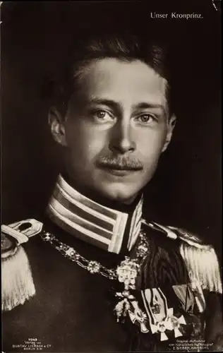 Ak Kronprinz Wilhelm von Preußen, Portrait in Uniform, Orden