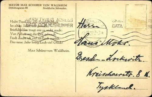 Ak Major Max Schürer von Waldheim, Standportrait, Uniform