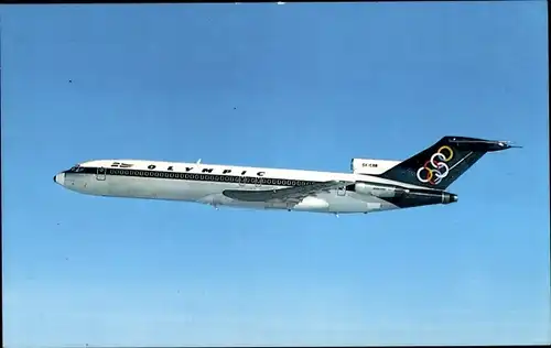 Ak Griechisches Passagierflugzeug, Olympic Airways, Boeing 727 200