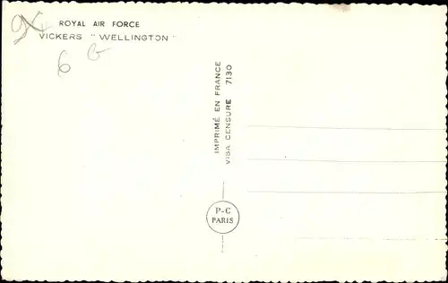 Ak Royal Air Force, Vickers Wellington