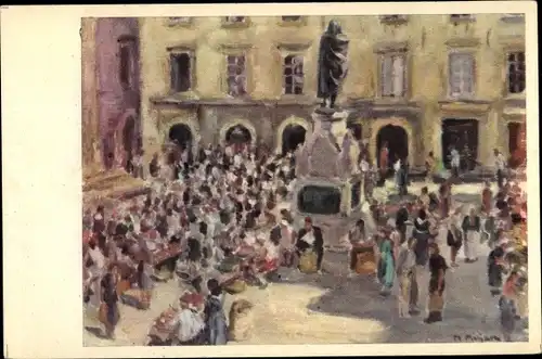 Künstler Ak Miljan, Niko, Dubrovnik Platz