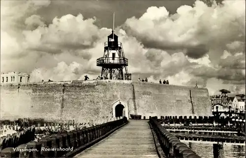 Ak Vlissingen Zeeland Niederlande, Roeiershoofd, Leuchtturm