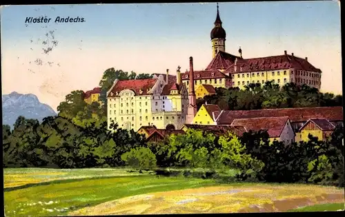 Ak Andechs Oberbayern,  Kloster Andechs