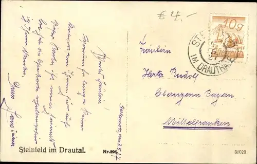 Ak Steinfeld im Drautal Kärnten, Gesamtansicht
