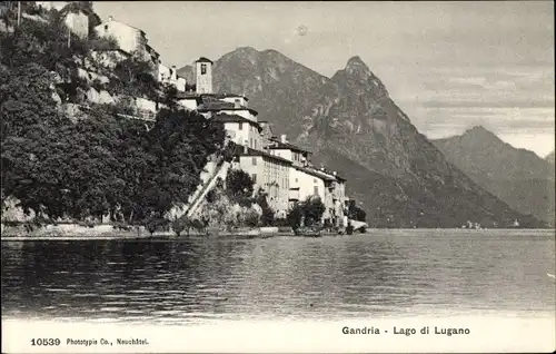 Ak Gandria Lago di Lugano Tessin Schweiz, Teilansicht