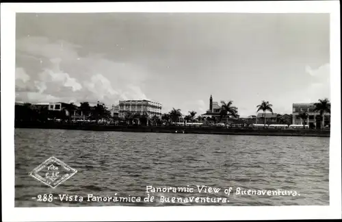 Ak Buenaventura Colombia, Panorama, Uferstraße