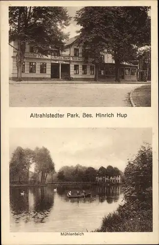 Ak Hamburg Wandsbek Rahlstedt Altrahlstedt, Gasthaus Altrahlstedter Park, Mühlenteich