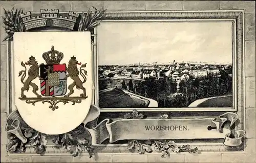 Wappen Ak Bad Wörishofen im Unterallgäu, Totalansicht
