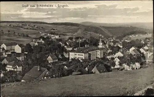 Ak Schönheide im Erzgebirge Sachsen, Panorama