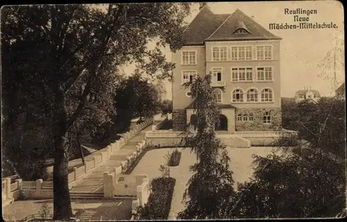 Ak Reutlingen in Württemberg, Neue Mädchen Mittelschule