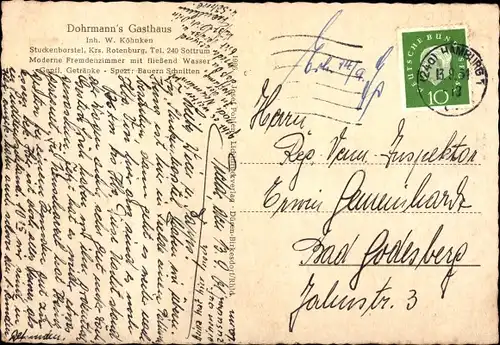 Ak Stuckenborstel Sottrum in Niedersachsen, Dohrmanns Gasthaus, Wassermühle