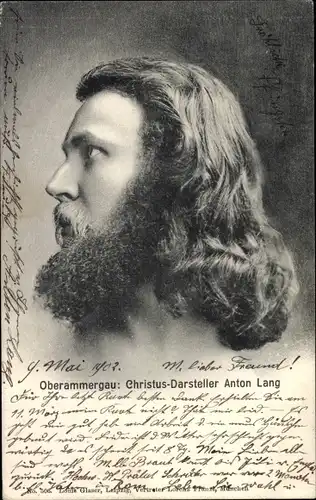 Ak Oberammergau in Oberbayern, Christus-Darsteller Anton Lang