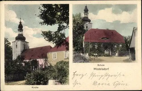 Ak Modlikowice Modelsdorf Niederschlesien, Schule, Kirche