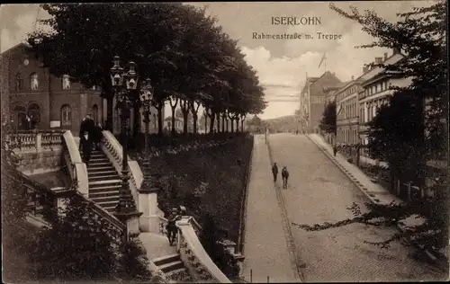 Ak Iserlohn im Märkischen Kreis, Rahmenstraße, Treppe