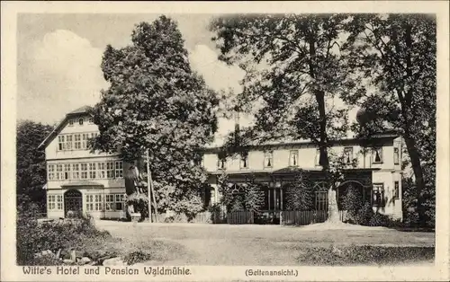 Ak Elend Oberharz am Brocken, Witte's Hotel und Pension Waldmühle