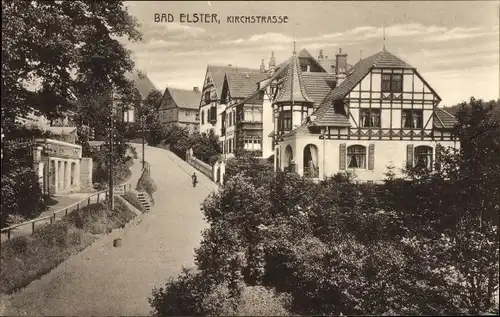 Ak Bad Elster im Vogtland, Kirchstraße