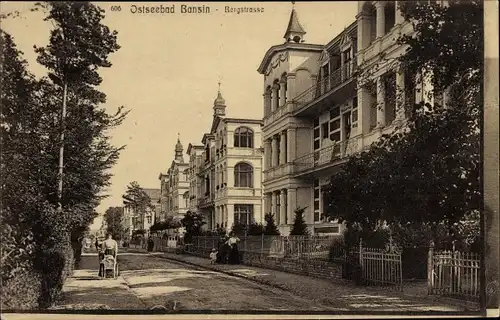 Ak Ostseebad Bansin Heringsdorf auf Usedom, Bergstraße