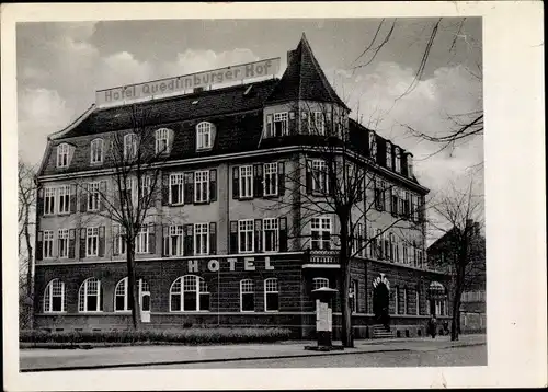 Ak Quedlinburg im Harz, Hotel Quedlinburger Hof