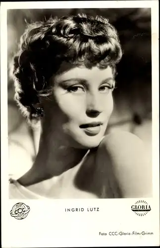 Ak Schauspielerin Ingrid Lutz, Portrait