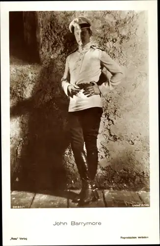 Ak Schauspieler John Barrymore, Portrait