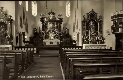 Ak Bad Salzungen in Thüringen, Katholische Kirche, Innenansicht