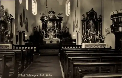 Ak Bad Salzungen in Thüringen, Katholische Kirche, Innenansicht