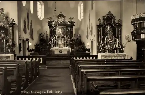 Ak Bad Salzungen in Thüringen, Katholische Kirche, Innenansicht