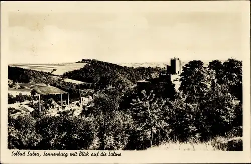 Ak Bad Sulza in Thüringen, Sonnenburg, Panorama, Saline