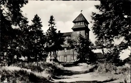 Ak Oberwiesenthal im Erzgebirge, Fichtelberg, Fichtelberghaus