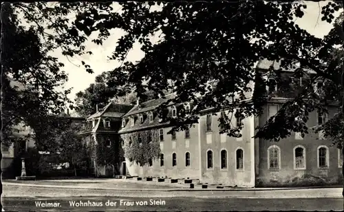 Ak Weimar in Thüringen, Wohnhaus der Frau von Stein