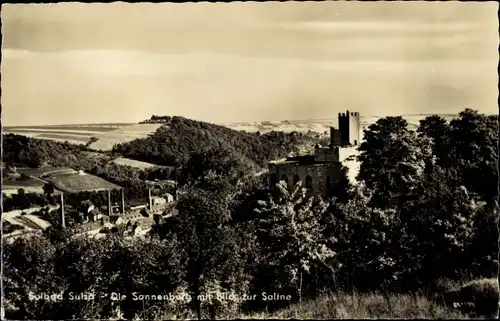 Ak Bad Sulza in Thüringen, Sonnenburg, Panorama, Saline