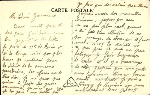 Ak Villers-Marmery Marne, Vue generale prise de Paramelle