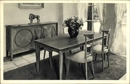 Ak Paris, Internationale Ausstellung 1937, Das Haus einer französischen Familie, Esszimmer