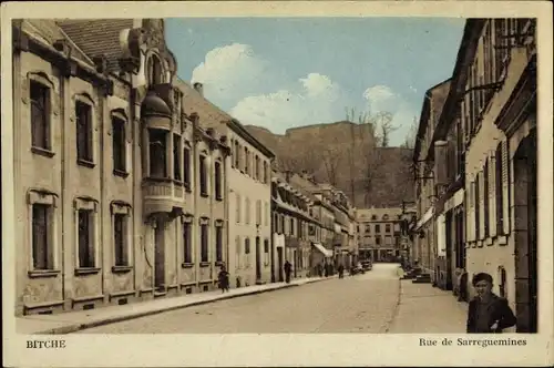 Ak Bitche Bitsch Lothringen Mosel, Rue de Sarreguemines