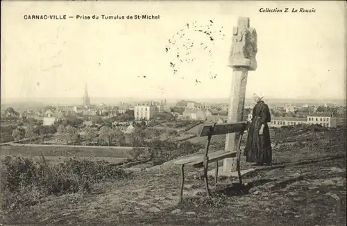Ak Carnac Morbihan, Einnahme des Tumulus von St-Michel