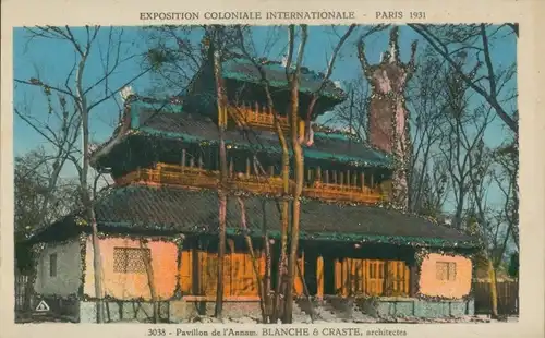 Glimmer Ak Paris, Expo Coloniale Internationale 1931, Pavillon de l'Annam
