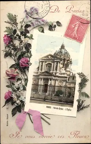 Passepartout Ak Paris V, Val-de-Grace, Kirche