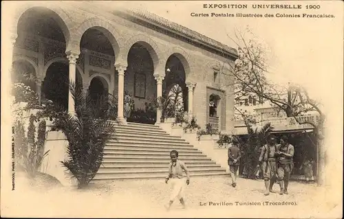 Ak Paris XVIe Trocadéro, Weltausstellung 1900, Der tunesische Pavillon