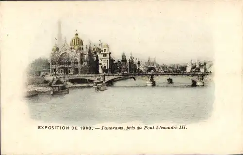 Ak Paris VIII, Weltausstellung 1900, Pont Alexandre III