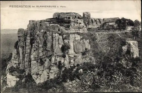 Ak Blankenburg am Harz, Burg Regenstein, Ruine