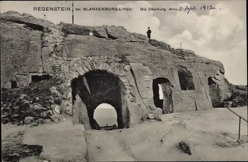 Ak Blankenburg am Harz, Burg Regenstein, Ruine, Oberburg