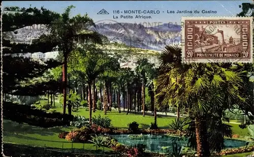 Ak Monte-Carlo Monaco, Les Jardins du Casino, La Petite Afrique