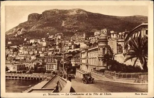Ak Monaco, La Condamine und Tête de Chien