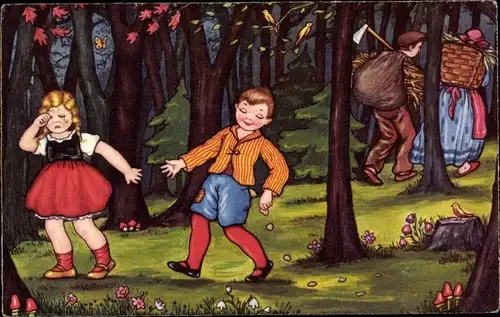 Künstler Ak Boriss, Margret, Märchen, Gebrüder Grimm, Hänsel und Gretel