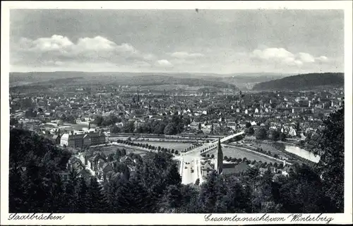 Ak Saarbrücken im Saarland, Blick vom Winterberg