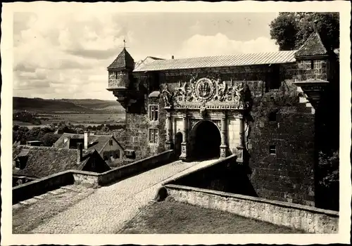Ak Tübingen am Neckar, Schlossportal Hohentübingen