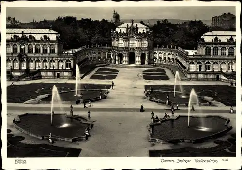 Ak Dresden Altstadt, Zwinger Wallpavillon