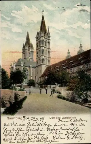 Ak Naumburg an der Saale, Dom und Gymnasium