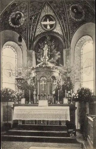 Ak Feldafing am Starnberger See Oberbayern, Pfarrkirche im Weihnachtsschmuck