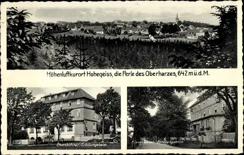 Ak Hohegeiß Braunlage im Oberharz, Höhenluftkurort, Totale, Eisenbahner Erholungsheim